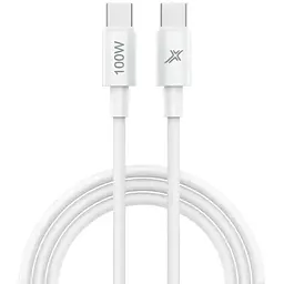 Дата кабель USB-C to USB-C 1.0m 100W white Grand-X (CC-100W)