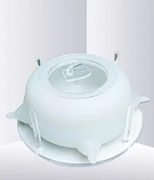 Cиліконова годівниця для молока для цуценят і кошенят Derby white з високою підставкою - мініатюра 2