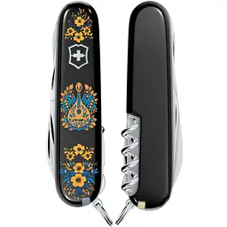 Ніж Victorinox Huntsman Ukraine 91мм 15функ чорн Українські мотиви - мініатюра 4