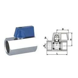 Кран кульовий міні Solomon 1/2″ ВВ NV-3024 - мініатюра 5