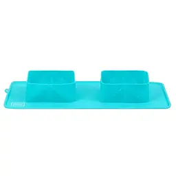 Складна миска Waudog Silicone, 38,5х23х5 см, блакитний (50802)