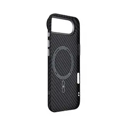 Карбоновый чехол для Apple iPhone 17 Air, LikeCarbon2 MagCase, черный, тонкий защитный чехол-панель из поликарбоната с магнитами N52, MagSafe, противоударный, совместим с беспроводной зарядкой, приподнятые края для защиты камеры, ArmorStandart (ARM86260) - мініатюра 4