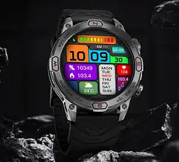 Чоловічий смарт-годинник Smart Watch KC86 з AMOLED дисплеєм підтримкою дзвінків і 2 змінними ремінцями в комплекті - мініатюра 5