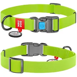 Нашийник для собак Waudog Waterproof водостійкий з QR-паспортом, пластикова пряжка-фастекс, L, Ш 25 мм, Дов 31-49 см (4823089323695)