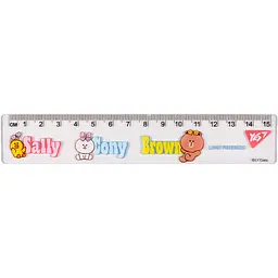 Лінійка Yes Line Friends 15 см прозора (370657)