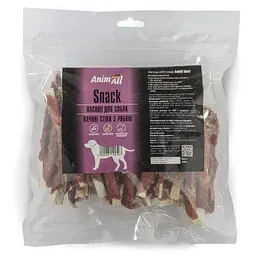 Ласощі AnimAll Snack качині стіки з рибою для собак 500 г