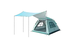 Кемпінговий намет Square Tent 210×210×140 см автоматична конструкція 210D Oxford водонепроникний - мініатюра 3