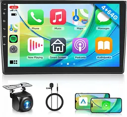 Автомагнітола Android 4/64 ГБ 9" для Audi A4/S4/RS4 B6 B7 8E 2000–2009, CarPlay Android Auto