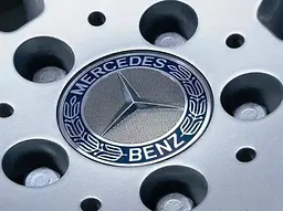 Ковпачки заглушки на литі диски Mercedes 75 / 70 мм Колосок Сині 1 шт (А1714000025) - мініатюра 2