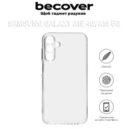 Чохол до мобільного телефона BeCover Samsung Galaxy A15 4G SM-A155/A15 5G SM-A156 Transparancy (710739) - мініатюра 6
