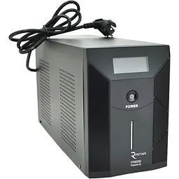 ДБЖ Ritar RTM2000 (1200W) Proxima-D LCD, AVR, 2st, 3xSCHUKO socket, 4x12V7,5Ah, metal Case