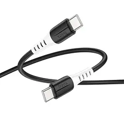 Дата кабель Hoco X82 Silicone Type-C to Type-C 60W (1m) Black - мініатюра 3