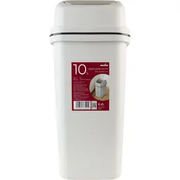 Відро для сміття MBM My Home з кришкою 10 л сіре (BIN-12 10L GRAY)