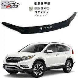 Дефлектор капоту мухобійка Honda CR-V 2010-2012 Євро Кріплення (Vip Tuning) HD28