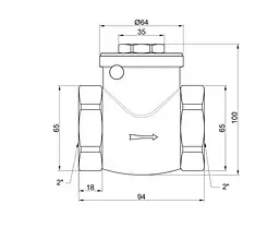 Зворотний клапан пелюстковий Thermo Alliance Standart 2" ВВ (низького тиску) SD242W50 - мініатюра 3