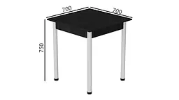 Стіл кухонний Ferrum-decor Агата 75x70x70 Білий ДСП Сосна Кембра 16мм (FRD-105670) - мініатюра 3