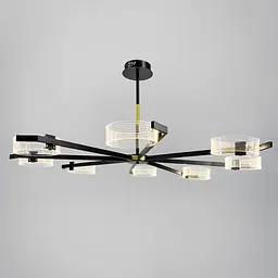 Люстра дизайнерська з акриловими кругами на 3 режими освітлення Line.F J 1828/8 - мініатюра 9