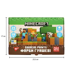 Гуашеві фарби Yes Minecraft 24 кольорів по 20 мл (230409) - мініатюра 6