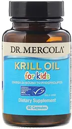 Масло криля для дітей (омега 3) Dr. Mercola Krill Oil 60 капс