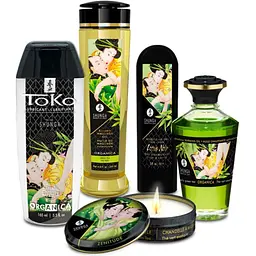 Подарунковий набір Shunga Garden of Edo, 5 засобів для масажу та пестощів (зелений чай та лотос) - мініатюра 7