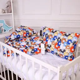 Набір дитячий MirSon зима Kids Time 20-0032 Colored bears 110x140 см EcoSilk: ковдра з подушкою (2200009664779) - мініатюра 3