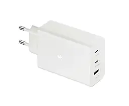 Мережевий зарядний Samsung 3 порти 65 W + 25 W + 15 W універсальний блок живлення з USB і Type C PD Білий