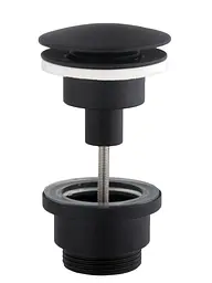 Донний клапан Globus Lux HG15-04A-10-BR Click-clack чорний мат, Чорний матовий - мініатюра 2