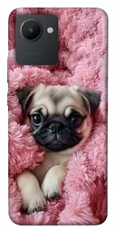 TPU чохол Demsky Мопс у ніжностях для Realme C30s
