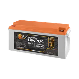 Акумулятор LP LiFePO4 12V (12,8V) - 280 Ah (3584Wh) (BMS 150A/75A) пластик - мініатюра 2