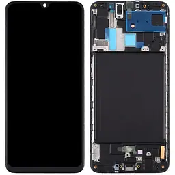 Дисплей Samsung A705 Galaxy A70 чорний, OLED (Small LCD), з рамкою