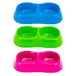 Миска подвійна для корма та води MPS Maya Double S Miz Col. 11.5×21.5x6 см 