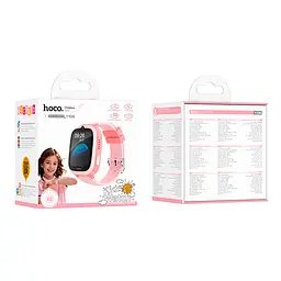 Дитячий смарт годинник Hoco Y106, 4G, GPS, Wi-Fi, HD камера, 1.83" HD-дисплей, дзвінки, відеодзвінки, голосові повідомлення, Pink, Box - мініатюра 2