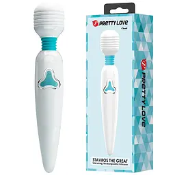 Вібромасажер Pretty Love Body Wand Cloud, 25 см (білий)