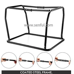 М'яка клітка для собак SenFul Pet Soft Crate з флісовим килимком та чохлом, сіро-бежева - мініатюра 5