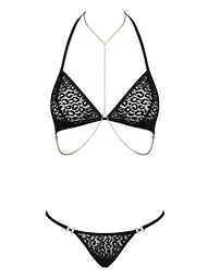 Комплект з ланцюжками Obsessive Pantheria 2-pcs Set black S/M - мініатюра 3