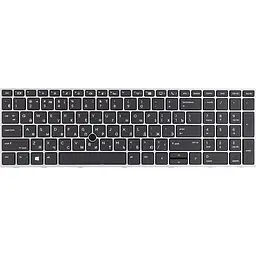 Клавіатура для ноутбука HP Zbook 15 G5 чорна, без фрейму, підсвітка