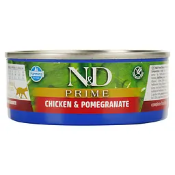Вологий корм для котів Farmina N&D Grain Free Prime Chicken&Pomegranate Adult, курка та гранат, 70 г - мініатюра 3