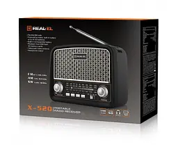 Радиоприемник портативный REAL-EL X520 Black - мініатюра 7