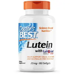 Натуральна добавка Doctor's Best Lutein with Lutemax 2020, 180 вегакапсул