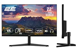 Монітор 2E 21.5" A2222B D-Sub HDMI MM VA 75Hz teh0014224 - мініатюра 2