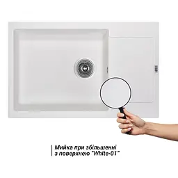 Кухонна мийка Lidz 781x510/200 WHI-01 (LIDZWHI01781510200) - мініатюра 3