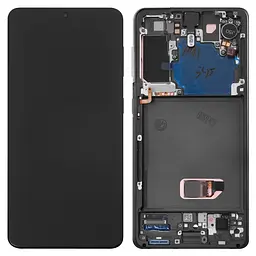 Дисплей Samsung G991 Galaxy S21 5G, сірий, з рамкою, Original (PRC), phantom gray