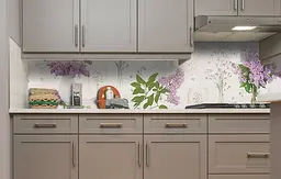 Кухонний фартух Бузок Букети вінілова наклейка для кухні ПВХ Квіти Фіолетовий 60х200 см Happy Pocket Z181350 - мініатюра 3