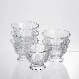 Набір креманок Crystal Daisy 6 штук по 200 мл Yiwu HP-34-74 - мініатюра 3