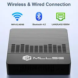 MLLSE M2 Air Mini PC 6GB RAM, 128GB EMMC, Intel N4000, Windows 11 Pro - мініатюра 5