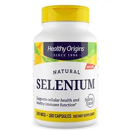 Селен Healthy Origins Selenium 200 mcg 180 капсул для підтримки імунної системи