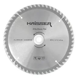 Диск пильний Haisser по алюмінію 210 х 30, 54 зубця (131908)