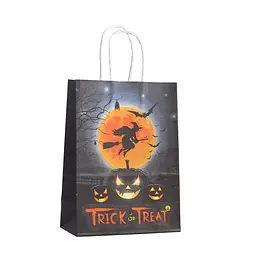Паперовий пакет Halloween  21х15х8 см. Сірий 435-1