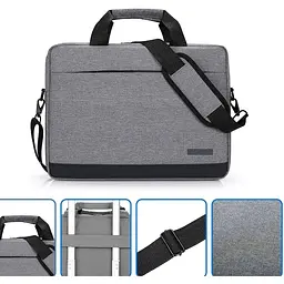 Сумка для ноутбука Digital Patrick 15.6 gray - мініатюра 3