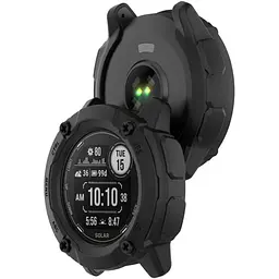 Чохол-бампер DK для Garmin Instinct 2X Силікон Outlines (black) - мініатюра 2